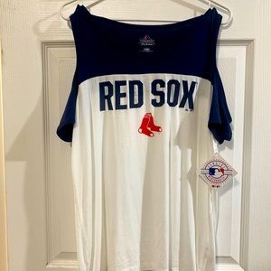 Boston Red Sox Cold Shoulder Team Top